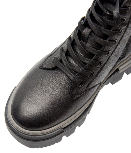 ЖЕНСКИЕ БОТИНКИ НАТУРАЛЬНАЯ КОЖА / НАТУРАЛЬНЫЙ МЕХ SALAMANDER