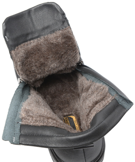 МУЖСКИЕ БОТИНКИ НАТУРАЛЬНАЯ КОЖА / ШЕРСТЬ РОСВЕСТ РОССИЯ