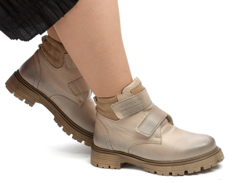 ЖЕНСКИЕ БОТИНКИ НАТУРАЛЬНАЯ КОЖА / ШЕРСТЬ CORVETTO ИТАЛИЯ