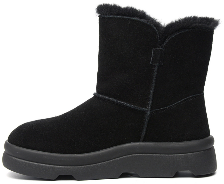 ЖЕНСКИЕ ПОЛУСАПОГИ НАТУРАЛЬНАЯ КОЖА (ВЕЛЮР) / НАТУРАЛЬНЫЙ МЕХ SALAMANDER