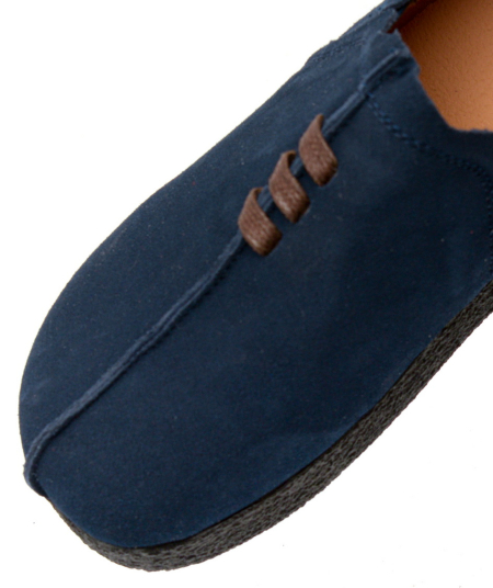 ЖЕНСКИЕ МОКАСИНЫ НА ТАНКЕТКЕ НАТУРАЛЬНАЯ КОЖА (ВЕЛЮР) BINIFOOT ТАЙВАНЬ