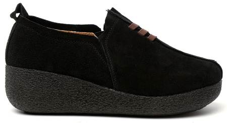 ЖЕНСКИЕ МОКАСИНЫ НА ТАНКЕТКЕ НАТУРАЛЬНАЯ КОЖА (ВЕЛЮР) BINIFOOT ТАЙВАНЬ