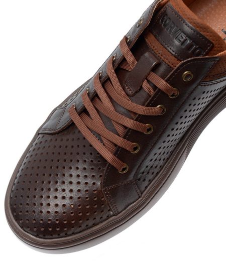 МУЖСКИЕ КЕДЫ НАТУРАЛЬНАЯ КОЖА CORVETTO ИТАЛИЯ