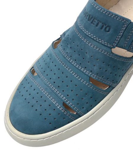 МУЖСКИЕ ЛЕТНИЕ ТУФЛИ НАТУРАЛЬНАЯ КОЖА НУБУК CORVETTO ИТАЛИЯ