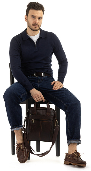 СУМКА МУЖСКАЯ НАТУРАЛЬНАЯ КОЖА CORVETTO