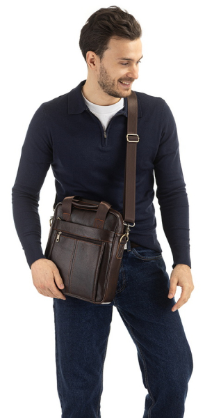 СУМКА МУЖСКАЯ НАТУРАЛЬНАЯ КОЖА CORVETTO