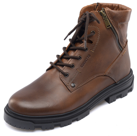 МУЖСКИЕ БОТИНКИ НАТУРАЛЬНАЯ КОЖА / НАТУРАЛЬНЫЙ МЕХ CORVETTO