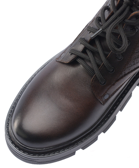 МУЖСКИЕ БОТИНКИ НАТУРАЛЬНАЯ КОЖА / НАТУРАЛЬНЫЙ МЕХ CORVETTO