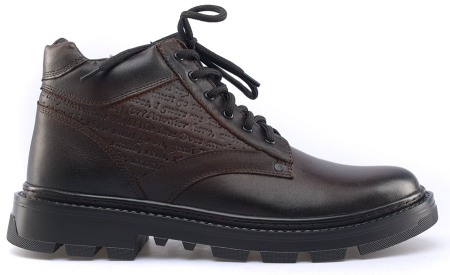 МУЖСКИЕ БОТИНКИ НАТУРАЛЬНАЯ КОЖА / НАТУРАЛЬНЫЙ МЕХ CORVETTO