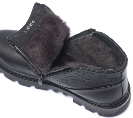 МУЖСКИЕ БОТИНКИ НАТУРАЛЬНАЯ КОЖА / НАТУРАЛЬНЫЙ МЕХ CORVETTO