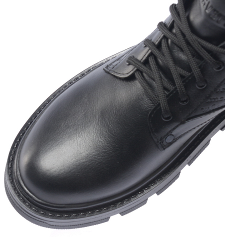 МУЖСКИЕ БОТИНКИ НАТУРАЛЬНАЯ КОЖА / НАТУРАЛЬНЫЙ МЕХ CORVETTO