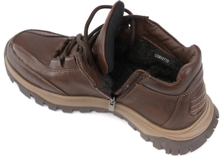 МУЖСКИЕ БОТИНКИ ПОЛУСПОРТ НАТУРАЛЬНАЯ КОЖА / ШЕРСТЬ CORVETTO