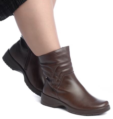 ЖЕНСКИЕ ПОЛУСАПОГИ НАТУРАЛЬНАЯ КОЖА / БАЙКА РОСВЕСТ РОССИЯ