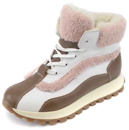 ЖЕНСКИЕ БОТИНКИ НАТУРАЛЬНАЯ КОЖА / НАТУРАЛЬНАЯ ШЕРСТЬ CORVETTO ИТАЛИЯ