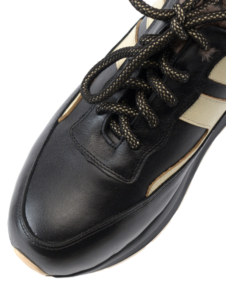 ЖЕНСКИЕ БОТИНКИ НАТУРАЛЬНАЯ КОЖА / НАТУРАЛЬНЫЙ МЕХ CORVETTO ИТАЛИЯ