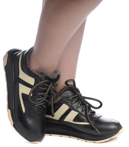 ЖЕНСКИЕ БОТИНКИ НАТУРАЛЬНАЯ КОЖА / НАТУРАЛЬНЫЙ МЕХ CORVETTO ИТАЛИЯ