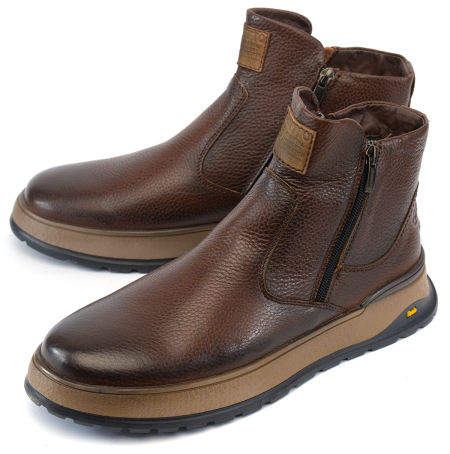 МУЖСКИЕ БОТИНКИ НАТУРАЛЬНАЯ КОЖА / НАТУРАЛЬНЫЙ МЕХ CORVETTO