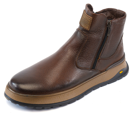 МУЖСКИЕ БОТИНКИ НАТУРАЛЬНАЯ КОЖА / НАТУРАЛЬНЫЙ МЕХ CORVETTO