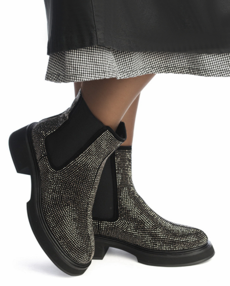 ЖЕНСКИЕ БОТИНКИ ЧЕЛСИ НАТУРАЛЬНАЯ КОЖА/ НАТУРАЛЬНЫЙ МЕХ GUGU ГЕРМАНИЯ