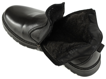 МУЖСКИЕ БОТИНКИ НАТУРАЛЬНАЯ КОЖА / ШЕРСТЬ WELLKRAFT РОССИЯ