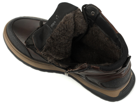 МУЖСКИЕ БОТИНКИ НАТУРАЛЬНАЯ КОЖА / ШЕРСТЬ WELLKRAFT РОССИЯ