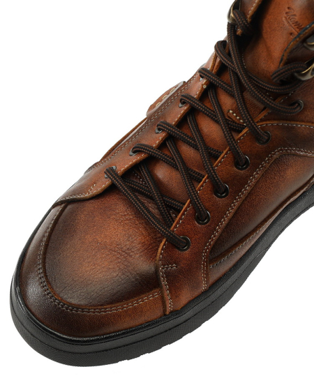 МУЖСКИЕ БОТИНКИ НАТУРАЛЬНАЯ КОЖА / ШЕРСТЬ WELLKRAFT РОССИЯ