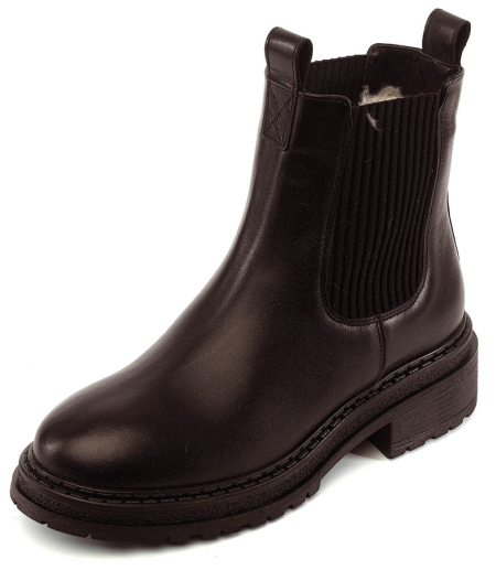 ЖЕНСКИЕ БОТИНКИ ЧЕЛСИ НАТУРАЛЬНАЯ КОЖА / ШЕРСТЬ CORVETTO ИТАЛИЯ