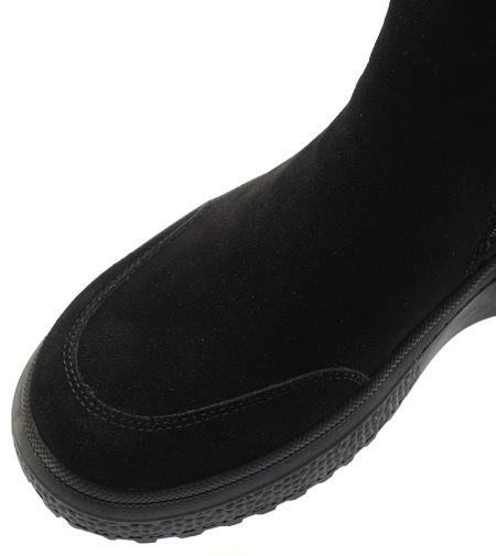 ЖЕНСКИЕ БОТИНКИ НАТУРАЛЬНАЯ КОЖА(ВЕЛЮР) / НАТУРАЛЬНЫЙ МЕХ GUGU ГЕРМАНИЯ