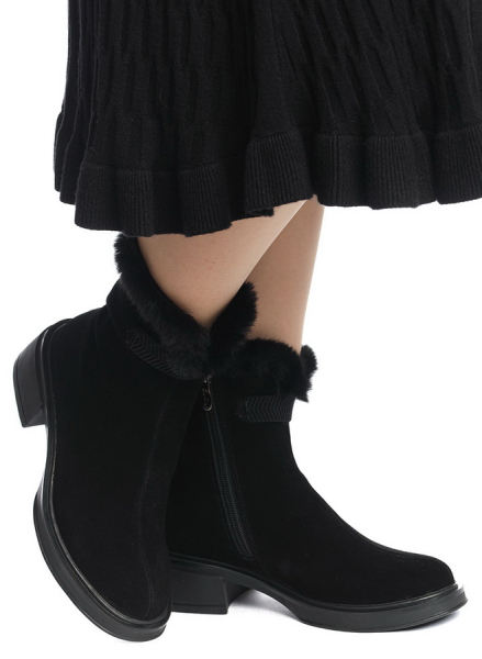 ЖЕНСКИЕ САПОГИ НАТУРАЛЬНАЯ КОЖА(ВЕЛЮР) / ШЕРСТЬ GUGU ГЕРМАНИЯ