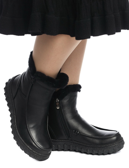 ЖЕНСКИЕ САПОГИ НАТУРАЛЬНАЯ КОЖА / НАТУРАЛЬНЫЙ МЕХ GUGU ГЕРМАНИЯ