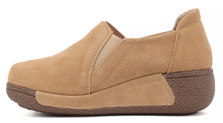 ЖЕНСКИЕ МОКАСИНЫ НА ТАНКЕТКЕ НАТУРАЛЬНАЯ КОЖА (ЗАМША) BINIFOOT/BNF ТАЙВАНЬ