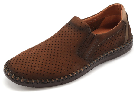 МУЖСКИЕ ТУФЛИ ЛЕТНИЕ НАТУРАЛЬНАЯ КОЖА НУБУК CORVETTO ИТАЛИЯ