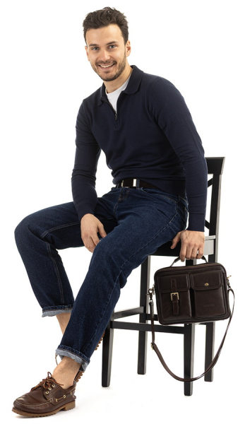 МУЖСКАЯ СУМКА НАТУРАЛЬНАЯ КОЖА CORVETTO