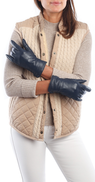 ПЕРЧАТКИ ЖЕНСКИЕ НАТУРАЛЬНАЯ КОЖА/ШЕРСТЬ