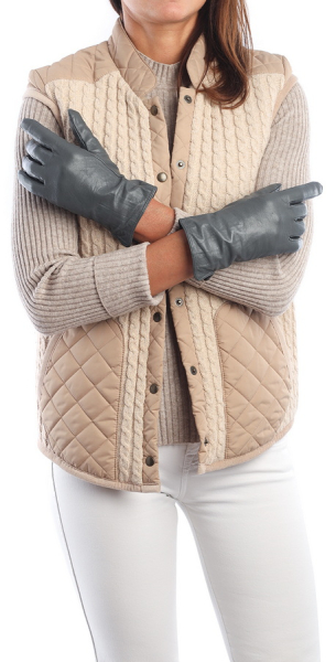 ПЕРЧАТКИ ЖЕНСКИЕ НАТУРАЛЬНАЯ КОЖА/ШЕРСТЬ