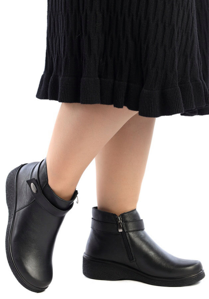 ЖЕНСКИЕ БОТИНКИ НАТУРАЛЬНАЯ КОЖА / БАЙКА РОСВЕСТ РОССИЯ