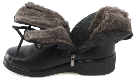 ЖЕНСКИЕ ПОЛУСАПОГИ НАТУРАЛЬНАЯ КОЖА / ШЕРСТЬ РОСВЕСТ РОССИЯ