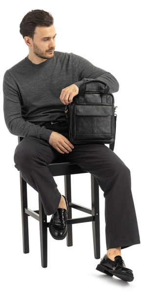 СУМКА МУЖСКАЯ НАТУРАЛЬНАЯ КОЖА CORVETTO