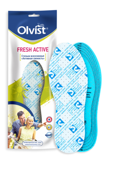 OLVIST СТЕЛЬКИ FRESH ACTIVE АКТИВНАЯ СВЕЖЕСТЬ С ХЛОПКОВЫМ ПОКРЫТИЕМ ВСЕСЕЗОННЫЕ 36-46