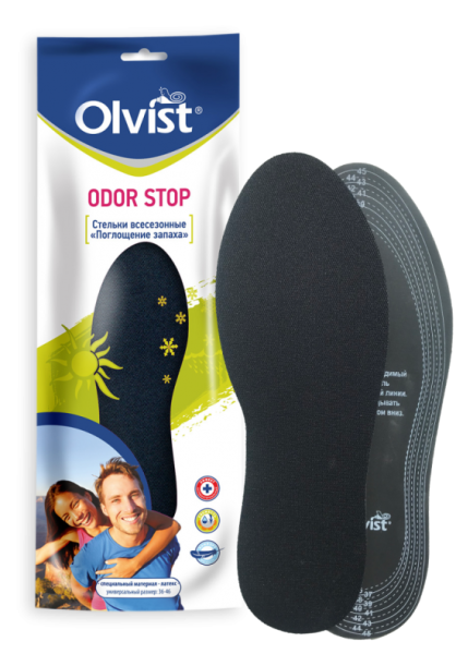 OLVIST СТЕЛЬКИ ODOR STOP ПОГЛОЩЕНИЕ ЗАПАХА НА ЛАТЕКСЕ ВСЕСЕЗОННЫЕ 36-46