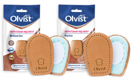 OLVIST ПОЛУСТЕЛЬКИ ПОД ПЯТКУ НАТУРАЛЬНАЯ КОЖА ЛАТЕКС BIG SIZE 41-45