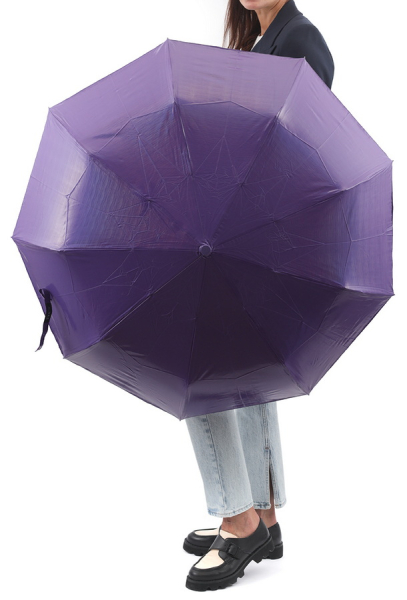 ЗОНТ АВТОМАТ СИРЕНЕВЫЙ ПЕРЕЛИВЫ СВЕТА 9 СПИЦ АНТИВЕТЕР