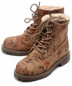 ЖЕНСКИЕ БОТИНКИ НАТУРАЛЬНАЯ КОЖА/ 100% ШЕРСТЬ GUGU ГЕРМАНИЯ 