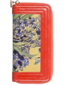  КОШЕЛЕК ЖИВОПИСЬ НАТУРАЛЬНАЯ КОЖА КРАСНЫЙ VEREVA ТАЙВАНЬ