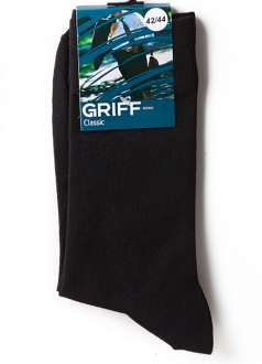 CLASSIC НОСКИ МУЖ ГЛАДЬ ЧЕРНЫЙ GRIFF ИТАЛИЯ