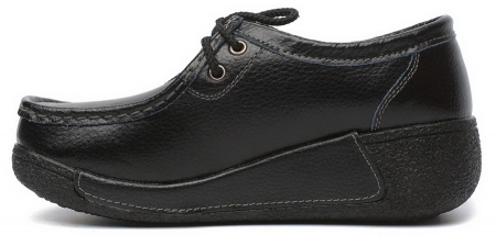 ЖЕНСКИЕ МОКАСИНЫ НА ТАНКЕТКЕ НАТУРАЛЬНАЯ КОЖА BINIFOOT/BNF ТАЙВАНЬ