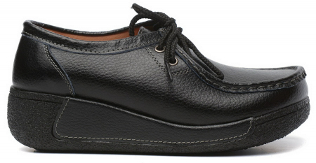 ЖЕНСКИЕ МОКАСИНЫ НА ТАНКЕТКЕ НАТУРАЛЬНАЯ КОЖА BINIFOOT/BNF ТАЙВАНЬ