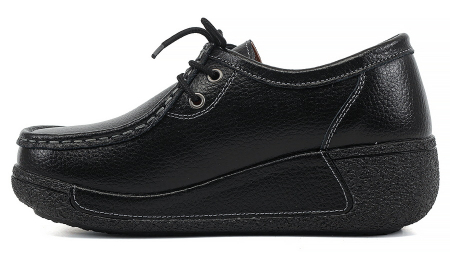 ЖЕНСКИЕ МОКАСИНЫ НА ТАНКЕТКЕ НАТУРАЛЬНАЯ КОЖА BINIFOOT/BNF ТАЙВАНЬ