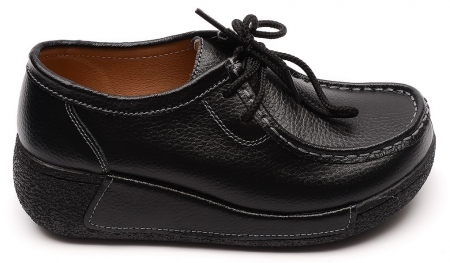 ЖЕНСКИЕ МОКАСИНЫ НА ТАНКЕТКЕ НАТУРАЛЬНАЯ КОЖА BINIFOOT/BNF ТАЙВАНЬ