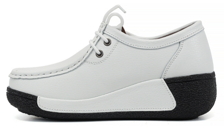 ЖЕНСКИЕ МОКАСИНЫ НА ТАНКЕТКЕ НАТУРАЛЬНАЯ КОЖА BINIFOOT/BNF ТАЙВАНЬ